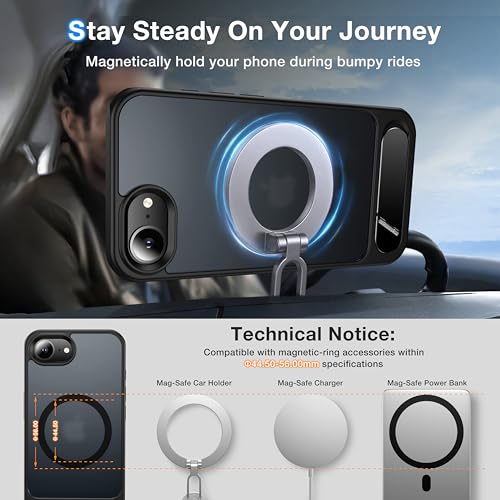 Coque antichoc pour iPhone 16e résolvant la recharge difficile grâce au support magnétique - 5