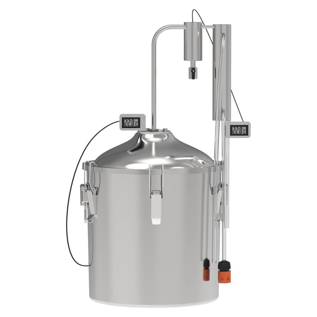 2,5 L Appareil Distillation Premium, Thermomètre et Plaque Électrique