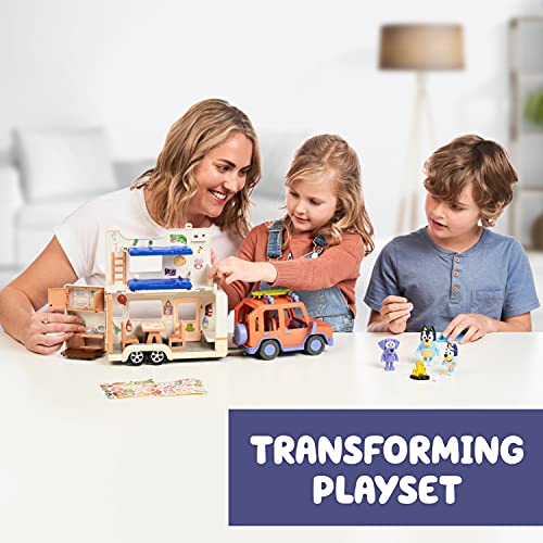 Bluey Ultimate Caravan Adventures - Caravan Playset and Three 2.5-3" Figures & 4WD Family Vehicle with 2 Surfboards - Image 5
