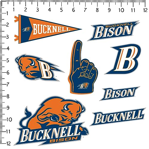 Image of Bucknell University 8ct Vinyl Large Deluxe Stickers Variety Pack - Laptop, Water Bottle, Scrapbooking, Tablet, Skateboard, Indoor /Outdoor - Set of 8