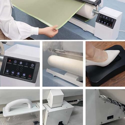 Stiratrice rotativa commerciale con pedale e vapore continuo, ideale per pressare tessuti e cura professionale dell'indumento