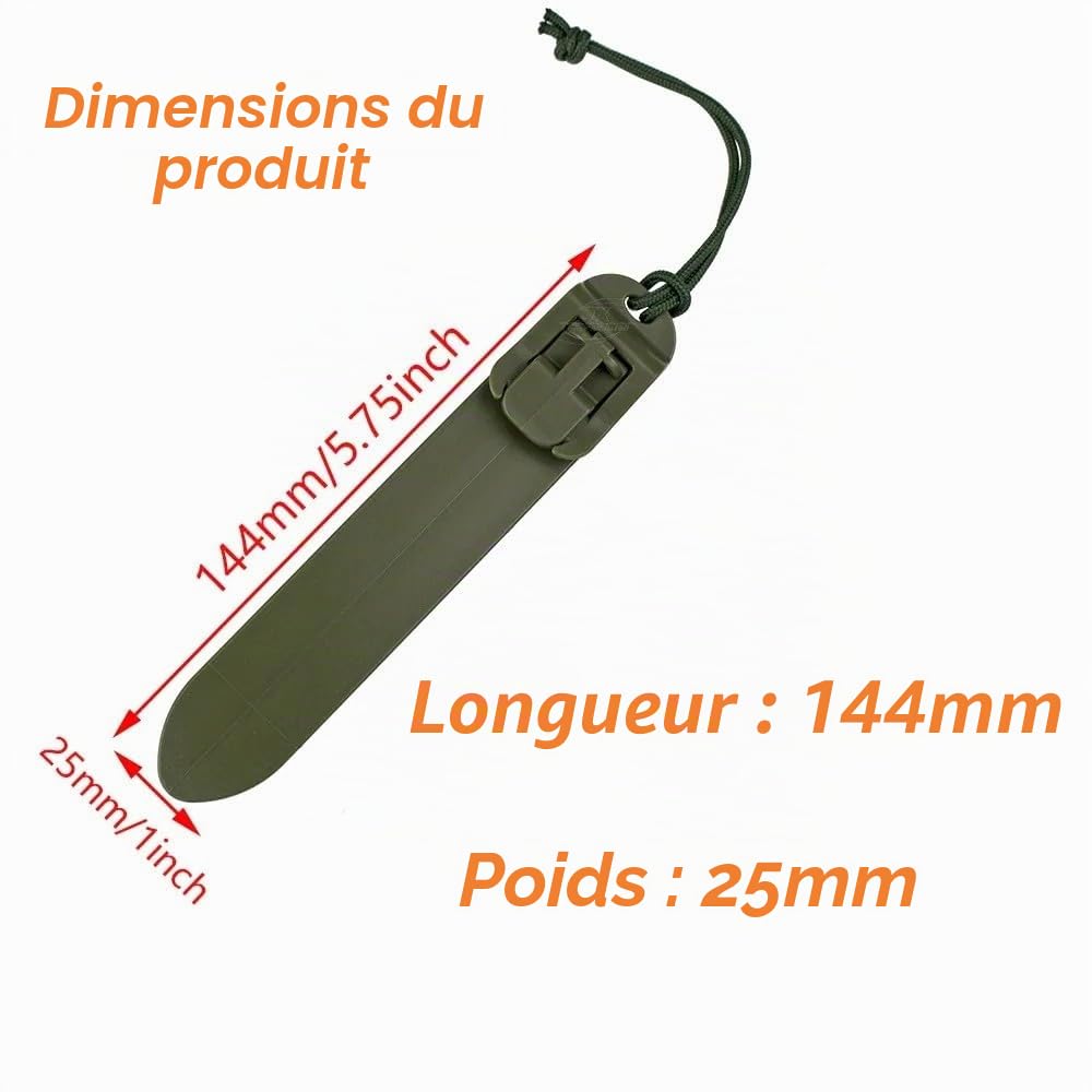 ACEXIER Bâton Tactique Molle à libération Rapide Pals Sangle Attache Clip Sangle acétal polymère 14,6 cm Accessoires de Chasse, Bronzé-4 pièces, Taille Unique
