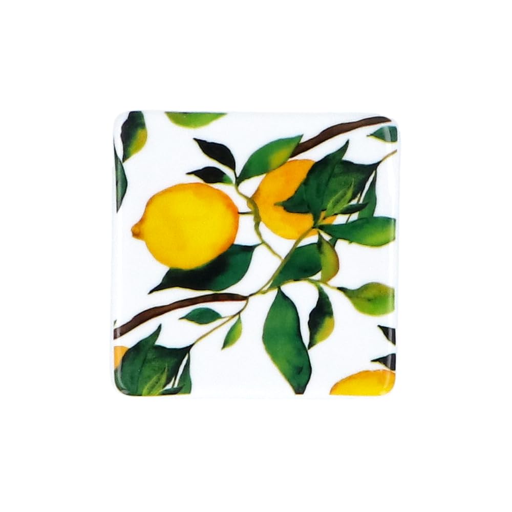 Gisela Graham Yello Lemon Tree China Coaster
