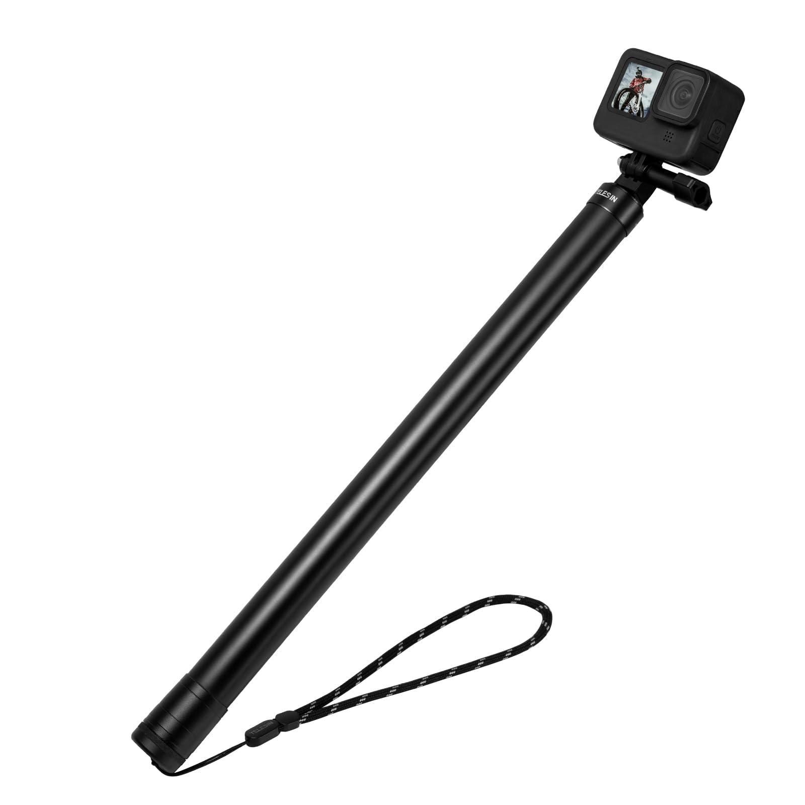 TELESIN 106 Zoll Ultra Langer Selfie-Stick (verbesserte 2,7 Meter) Kohlefaser Handheld ausziehbar Stange Einbeinstativ für GoPro Hero 13 12 11 10 9 8 Max, DJI Osmo 360 Action Insta 360 Action-Kameras
