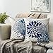 Funda Cojin Exterior Funda Almohada Dalia Flor Fundas De Cojines Azul Marino Fundas De Cojín 40x40 Fundas Para Cojines Verano Geométrico Elegante Fundas Para Almohadas Para Muebles De Jardín, 2 Piezas