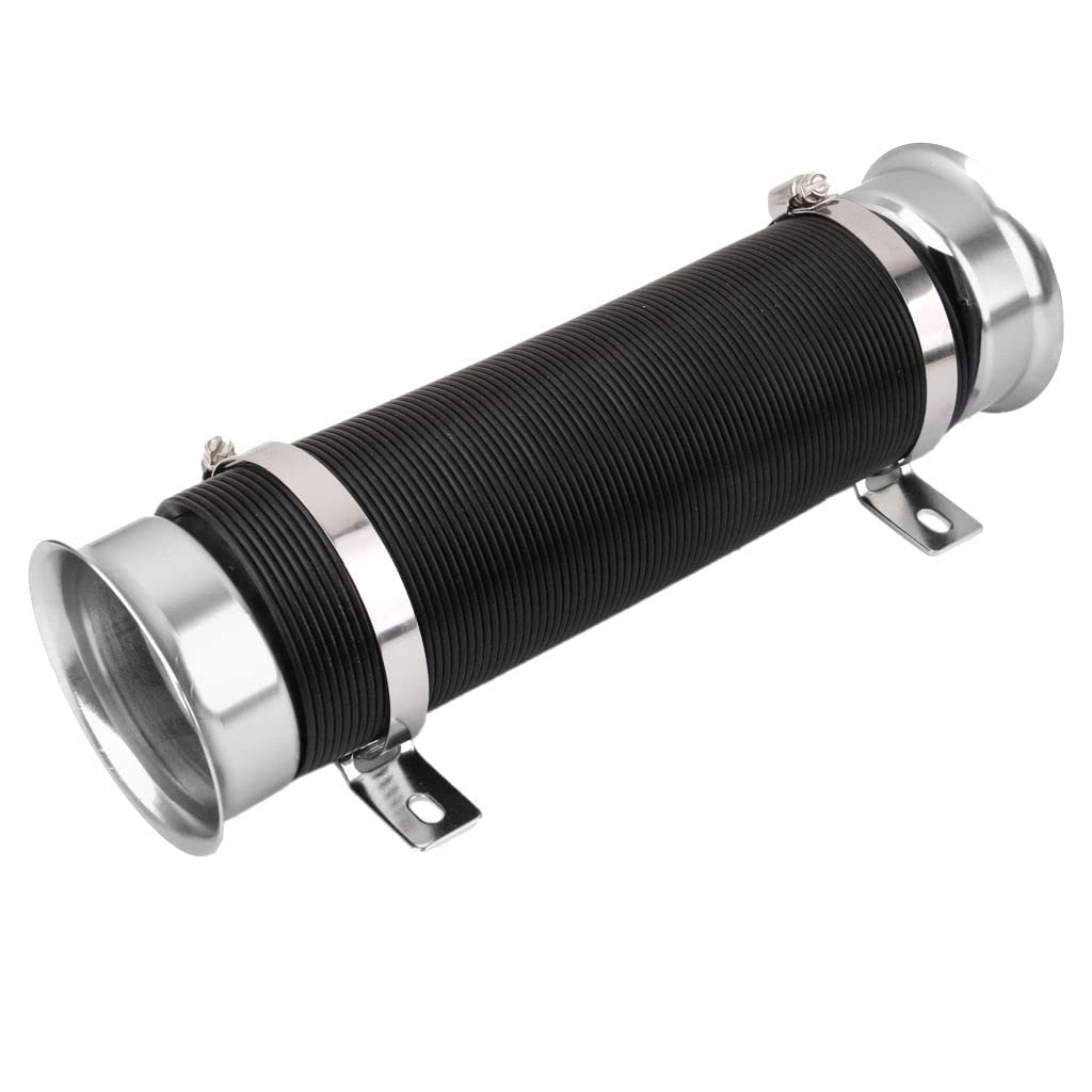 AUTO MT Car Turbo Multi Flexible Cold Air Intake Pipe Tube Duct KIT Intake Inlet Hose Kit (Silver Intake Pipe)