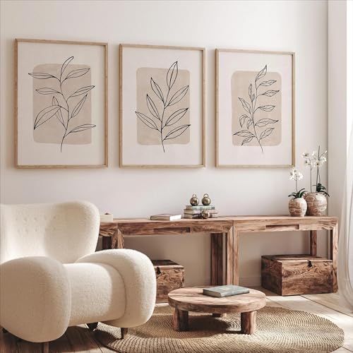 Affiche d'art moderne minimaliste plantes bohème 40x60cm sans cadre