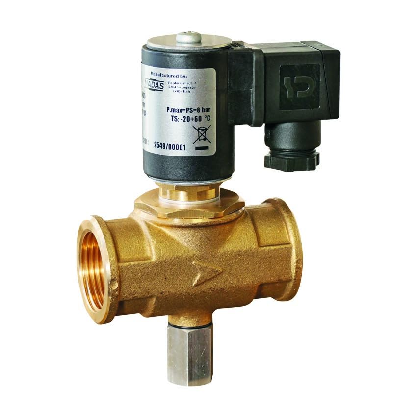 Electroválvula de gas con rearme manual normalmente cerrada 500 mbar 230vac ot58