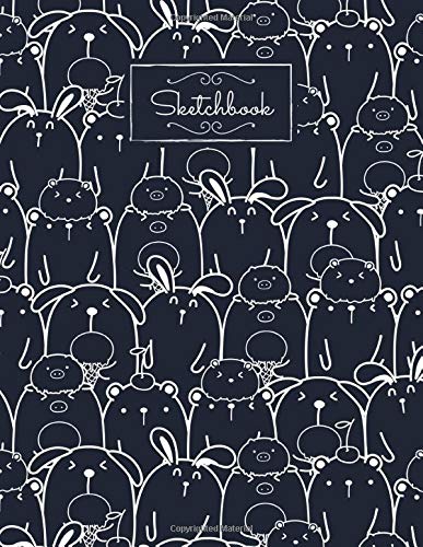 Cute Cuddly Animals Pattern Cover Sketch book For Drawing, Doodling, Sketching | 120 pages | 8.5x11" | Sketchpad for Kids Teens & Adults | Gift Idea ... Fashion, Interior Designers, Illustrators