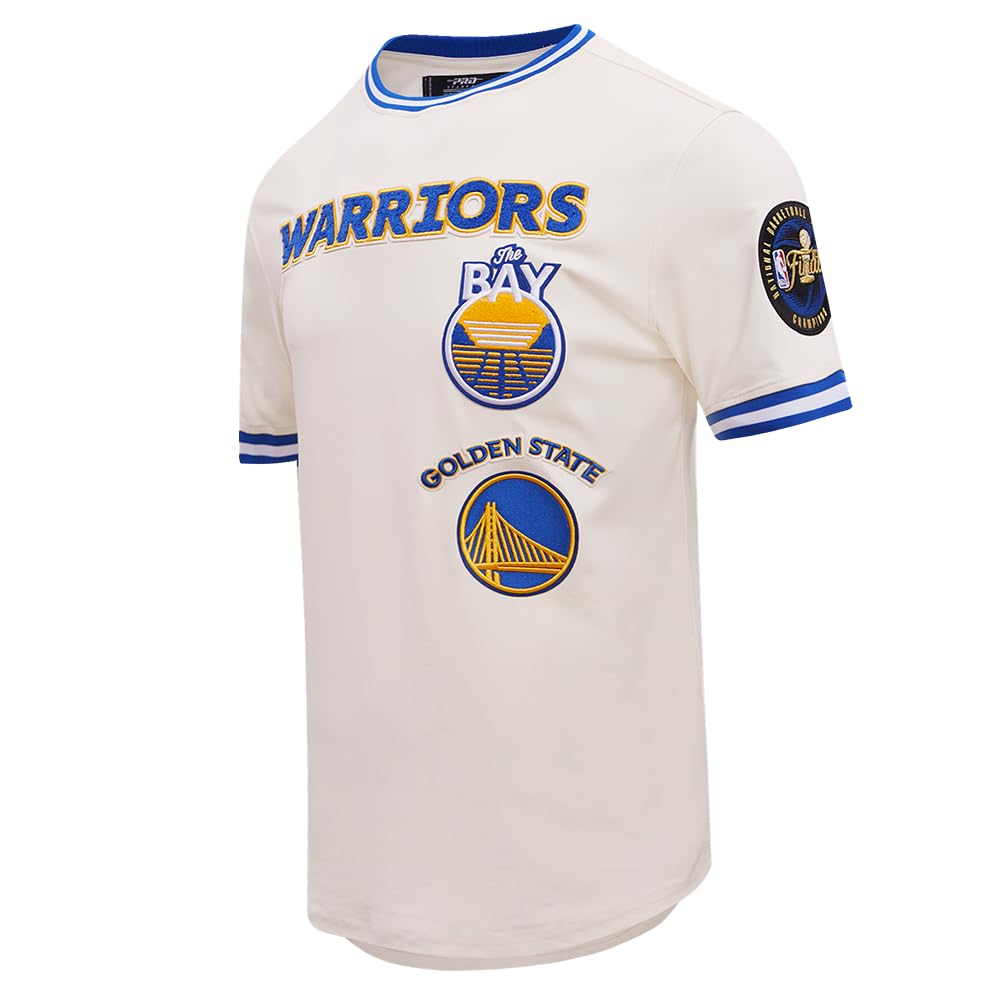 Pro Standard Męska koszulka NBA Golden State Warriors Retro Classics S/S, Skorupka jajka/królewski błękit, L