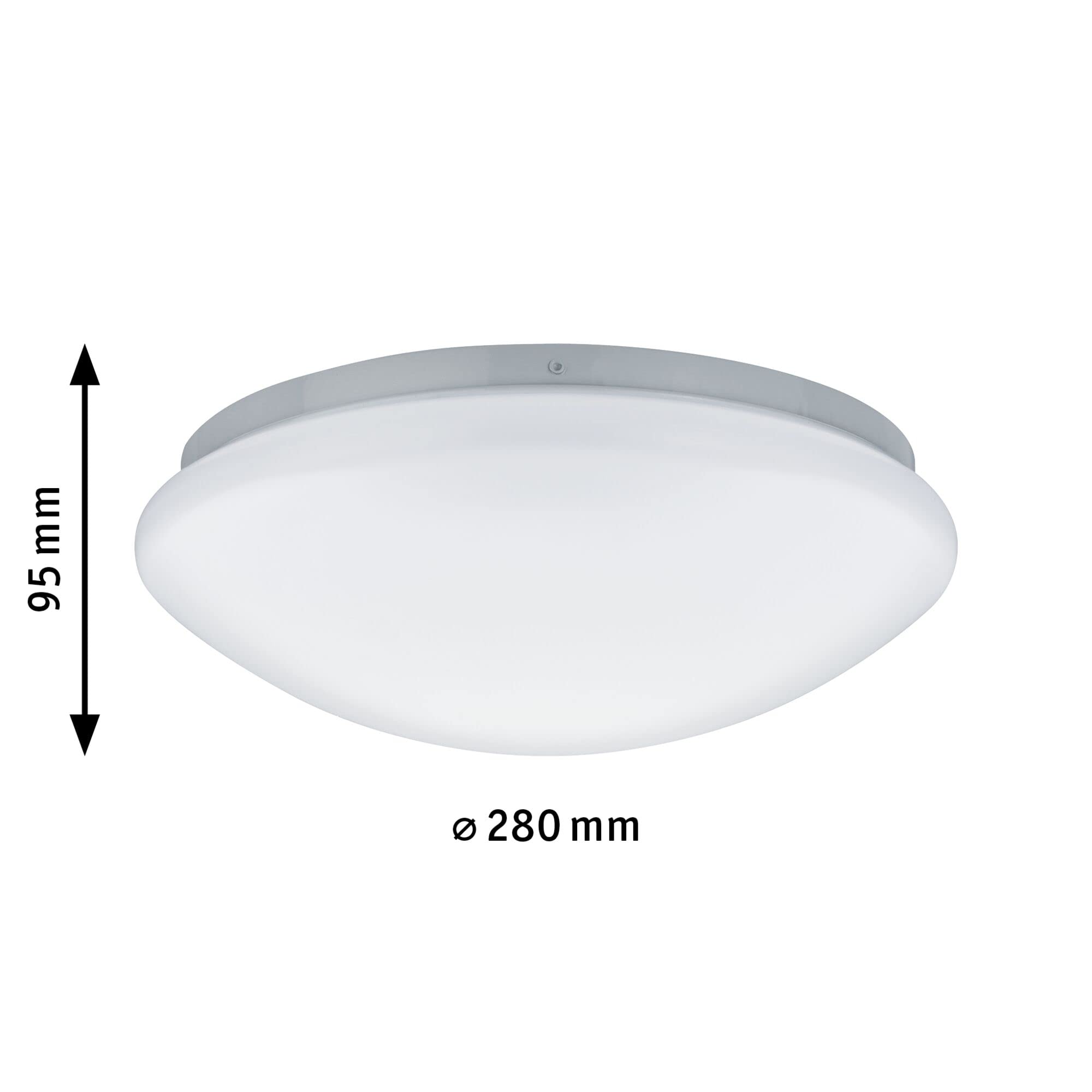 Paulmann 70981 plafonnier LED Leonis rond incl. 1x10 watts IP44 luminaire de salle de bain Blanc éclairage de salon plastique 3000 K
