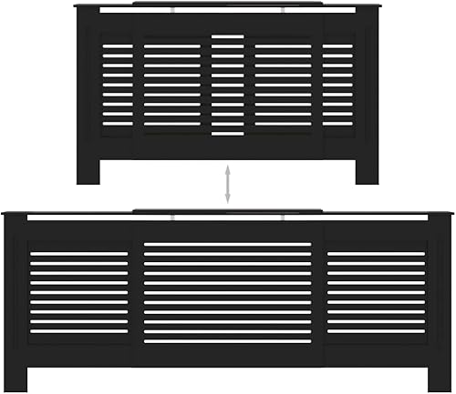 Miniatura 165 de 2 piezas de MDF para el hogar, calentador de sala de estar, soporte lateral para calefacción, cubierta de radiador, estante de gabinete de