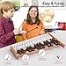Heuyrao 27 Notes Glockenspiel Xylophone, Professional Wooden Glockenspiel Instrument, Xylophone Bell Kit for Adults and Kids- Includes 4 Mallets and Carrying Bag - Black & White
