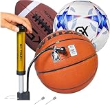 Ball inflator with moisten Needles. Easy to Operate and Kid Friendly. Basketball, Football, Soccer and Much More. Durable Metallic case.