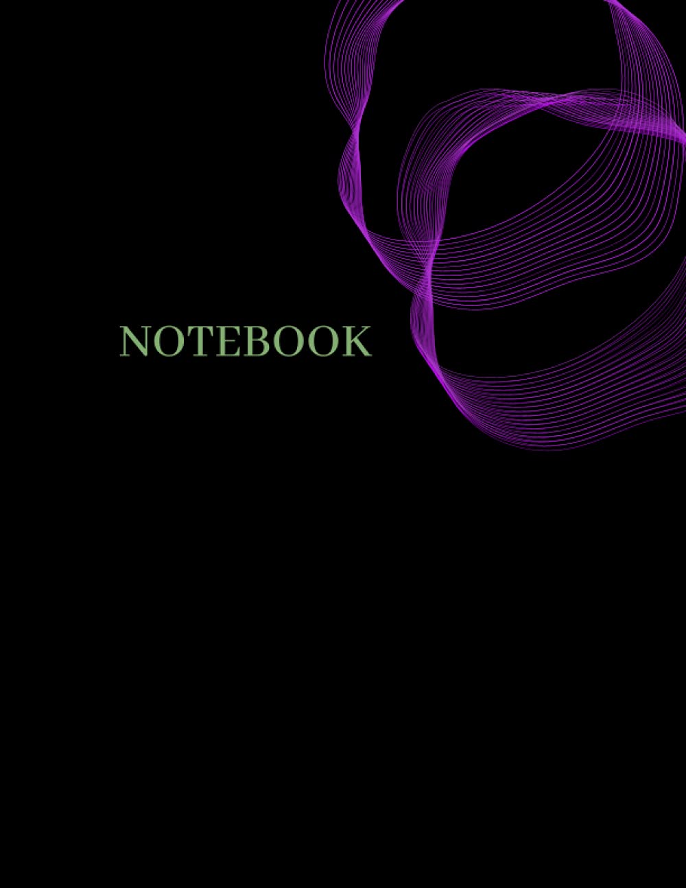 Notebook: College ruled. Lined Paper: Black Cover Collège Ruled Notebook