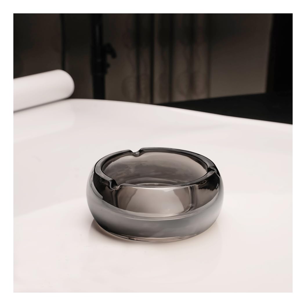 Posacenere in vetro trasparente, Posacenere in vetro cristallo (dimensioni multiple da 10-19,5 cm)(10cm)