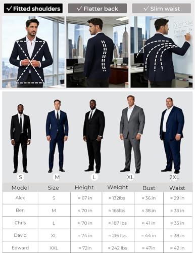 Blazer décontracté bleu marine pour homme idéal pour vos sorties M