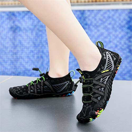 Image of UBFEN Water Shoes for Kids Boys Girls Aqua Socks Barefoot Beach Sports Swim Pool Quick Dry Lightweight Toddler Little Big Kid | Lightweight, Barefoot-style, Perfect for Water parks, Beach, Pool, Kayak, Creek Hiking, Camping, Toddler, Little Kid, Big Kid