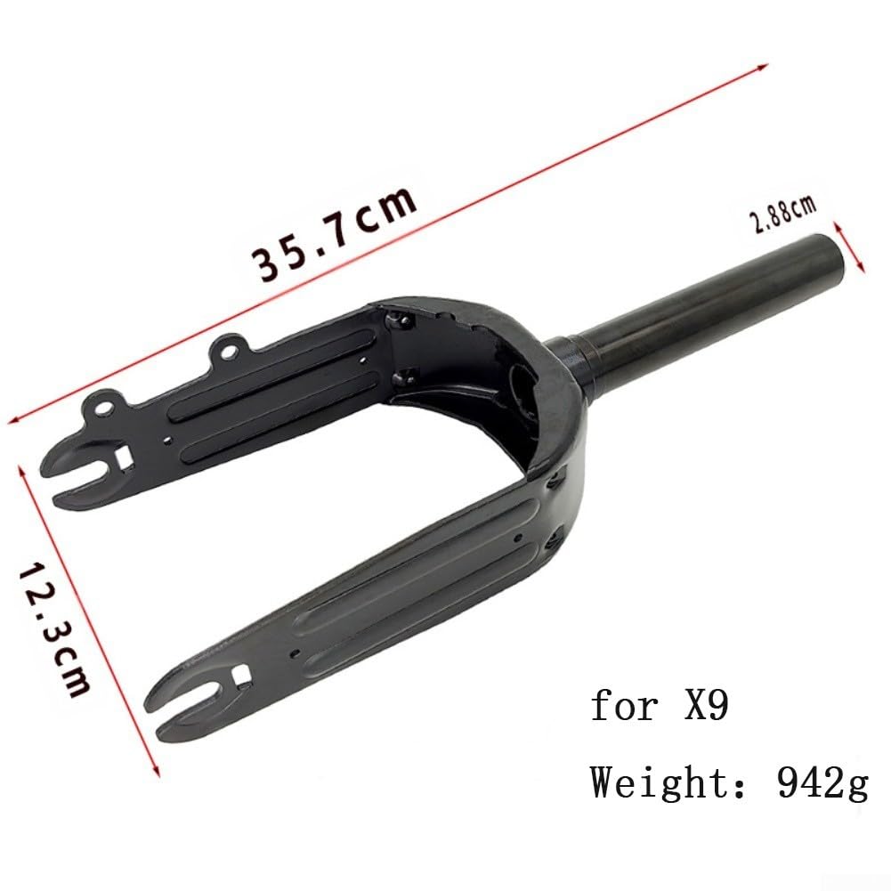 Fourche avant HX pour X7, X8, X9, trottinette électrique, fourche en métal fabriquée avec précision en alliage d'aluminium léger pour une manipulation fluide (X9)