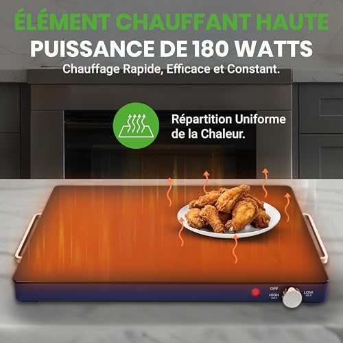 Plaque de cuisson électrique grand format 60-110 °C