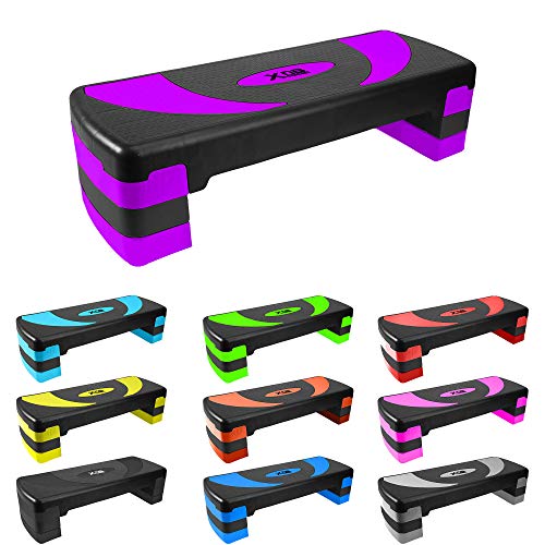 XN8 Step Fitness - aeróbic escalón - Paso aeróbico Ajustable - Fitness Step para Ejercicios en casa