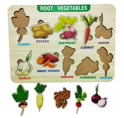 DgCrayons Wooden Educational Learning Leaser Cutting 10 Different Root ...