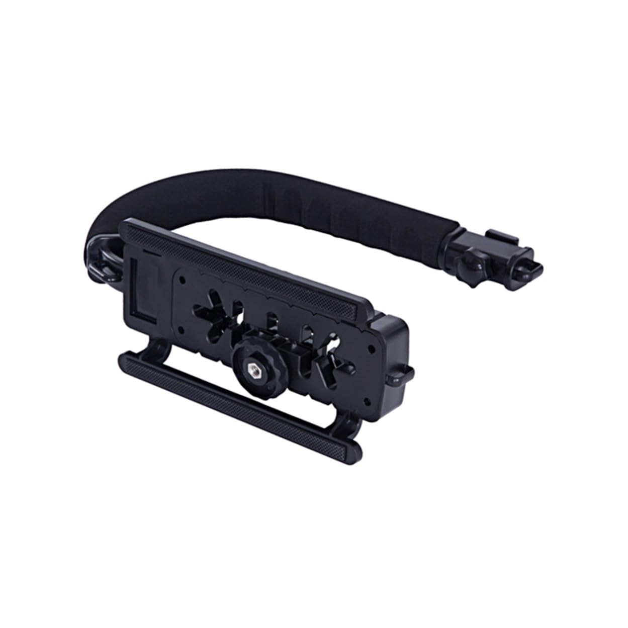 Stabilizzatore per Fotocamera C e U, Supporto Portatile Nero | Impugnatura Manuale per Riprese a Bassa Angolazione, Viaggio, Plastica e Spugna