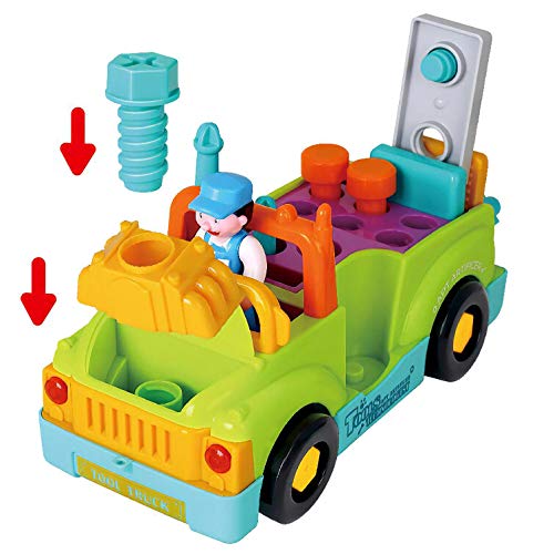 image for Liberty Imports Multifunctional Take Apart Toy Tool Truck With Electri