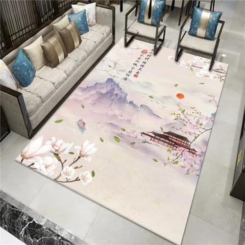 Tapis chambre enfant fille rose pâle lavable 50x80cm - 2