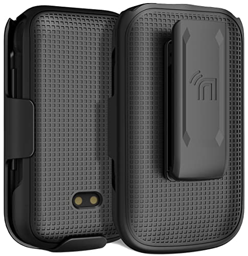 Nakedcellphone HOLCOM-XP3PLUS-BLACK Case With Clip For Sonim Xp3 Plus Flip Phone thumb #2