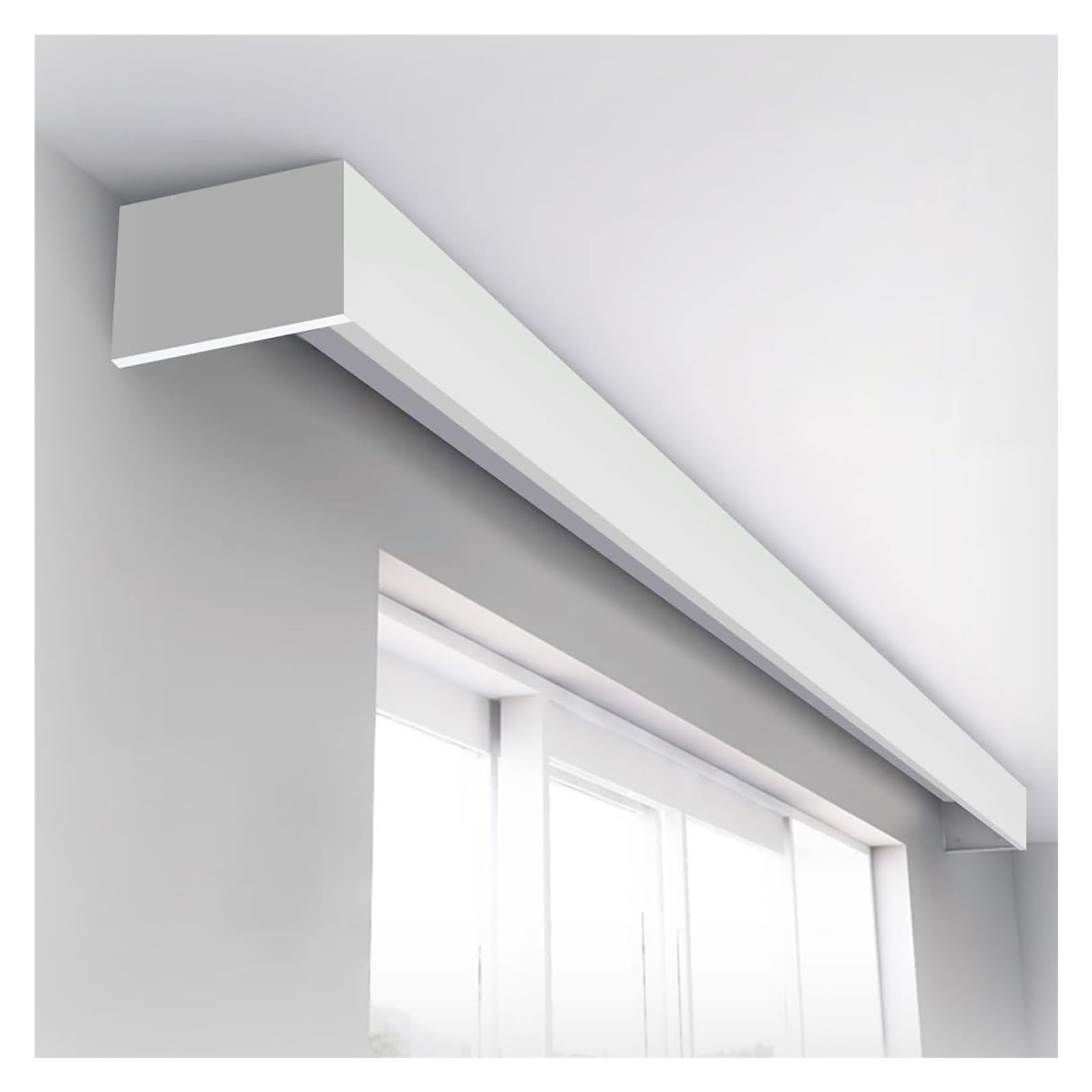 Mantovana oscurante per finestra montata a soffitto, 11,4 cm di altezza e copertura per asta quadrata, per camera da letto e bagno, 10 cm di altezza x 10 m, elegante decorazione per la casa