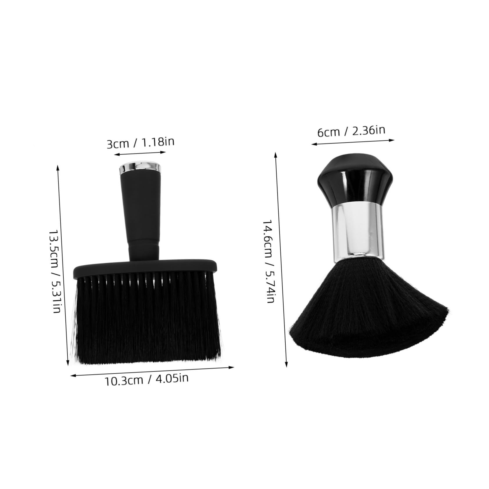 SAFIGLE 2pcs Neck Duster Barber Brush for Curly Hair Barber Neck Duster Brush Soft Bristles Hair Salon for Men
