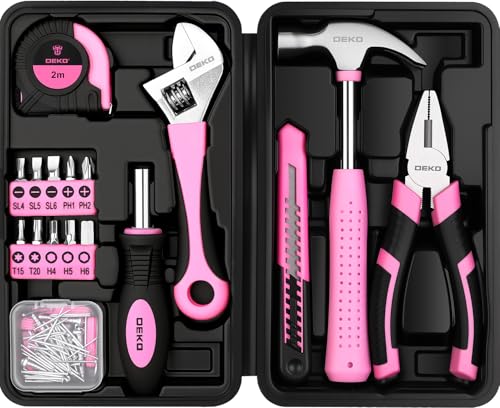 DEKOPRO 86PCS Pink Tool Set for Women