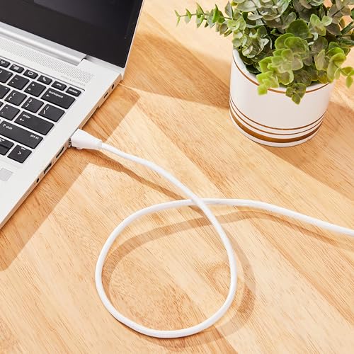 Image of amazon basics RJ45 Cat-5e Network Ethernet Patch /LAN Cable for Smartphone, Router, Printer - 50 Feet (White)