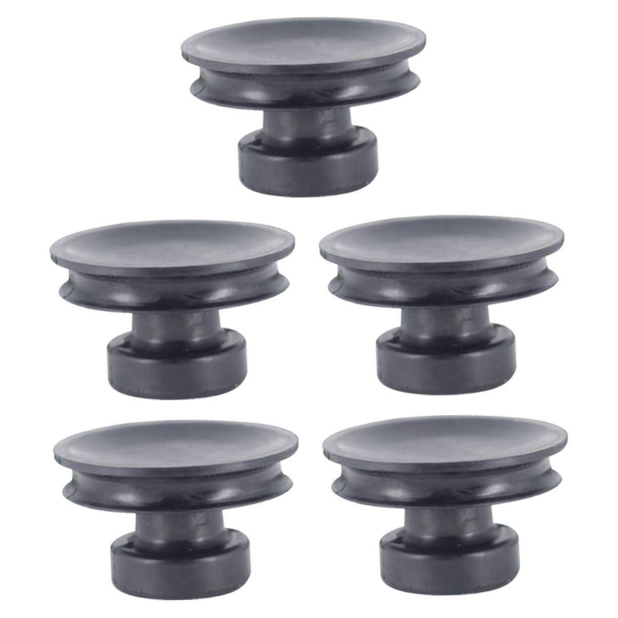 5pièces Lot De Poignées à Ventouse Caoutchouc Noir Pour Bols Chantants Bouddhistes Levage Portable Et Protection Anti-rayures Accessoire Pour Bols Plein Lune Et Sons Bouddha Compac