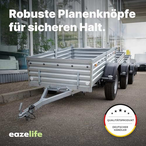 20er Set Rundknöpfe | Planenknöpfe | aus robustem Kunststoff | zur Befestigung von Planen - und Anhängernetzen | Anhängerzubehör | für Spannseile bis zu 6mm Durchmesser