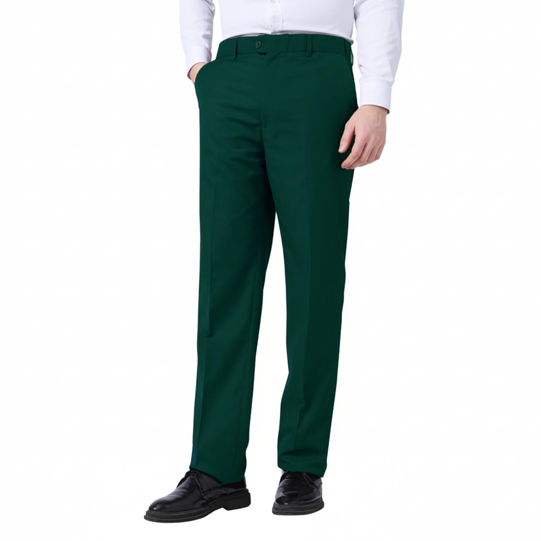 Mens Classic Slim Fit Fit Stretch Flat Front Slacks Dress Pants