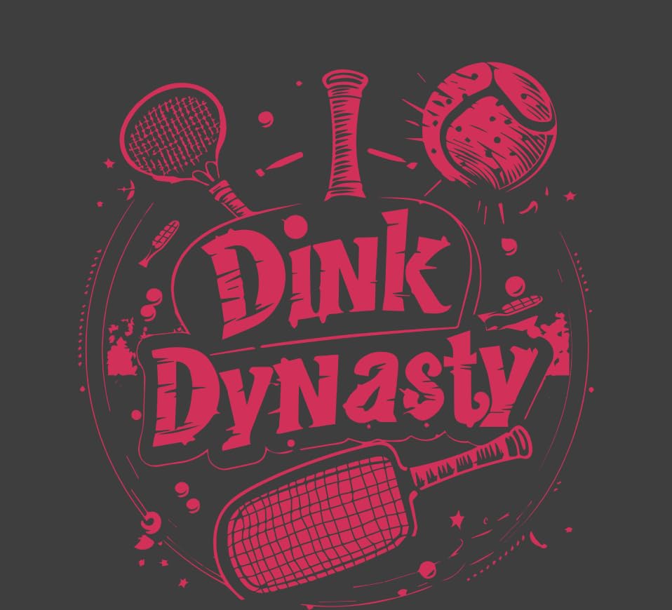 Pickleball Dink Dynasty Adult Black Crew Neck Short Sleeve Tee-XXL2