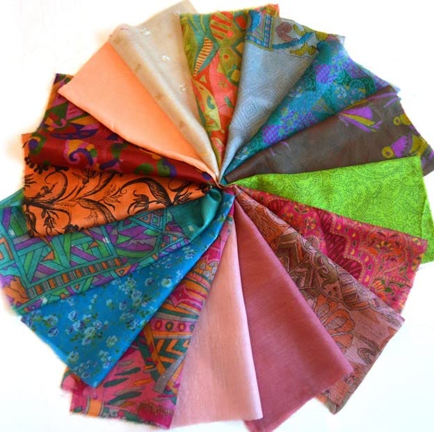 Fat Quarter Bundel van Silk Mix Fabric Silk Mix Scrap