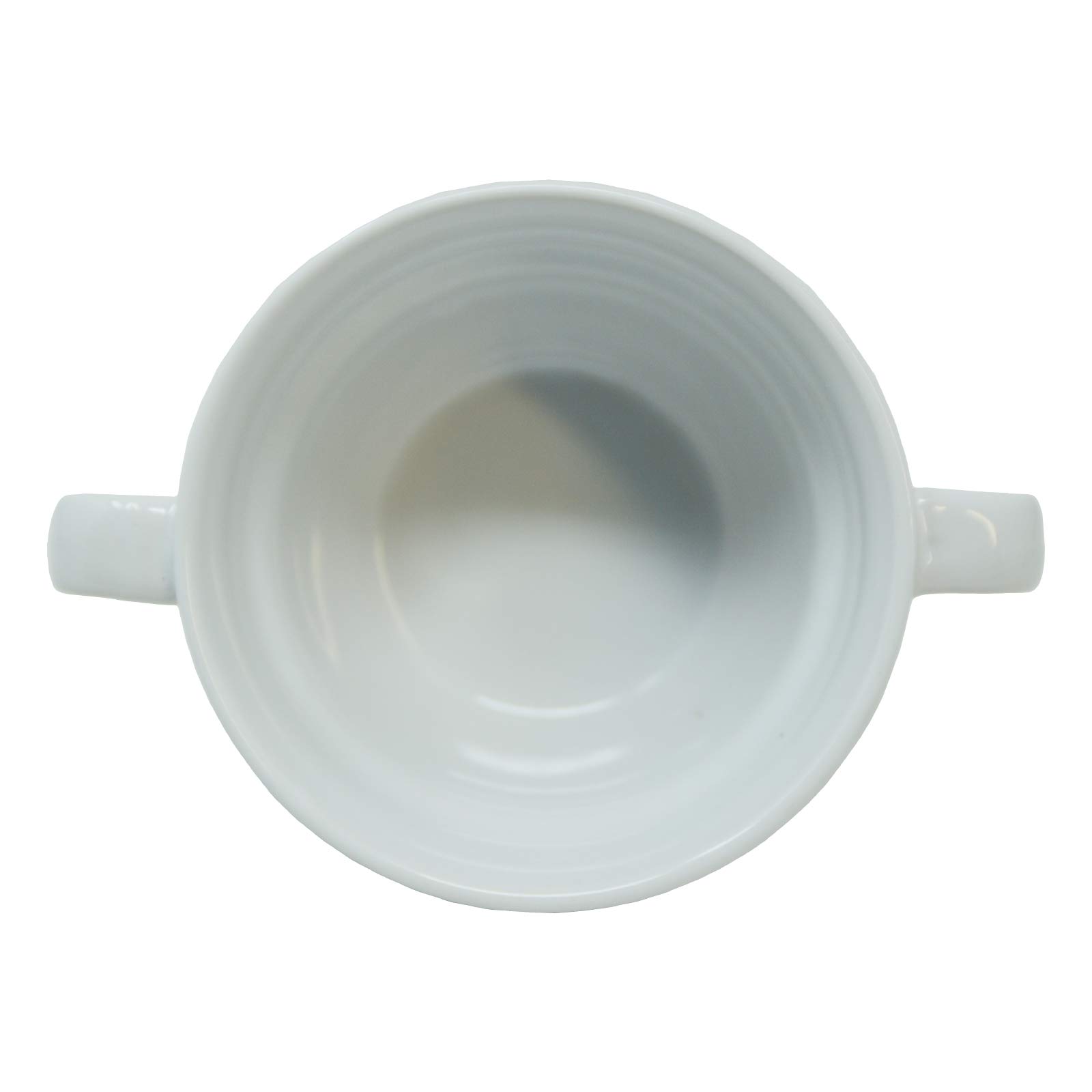 DRULINE Suppentasse aus Keramik Suppenschüssel Suppenterrine (Blau mit Schriftzug) 8 cm Ø 13 cm