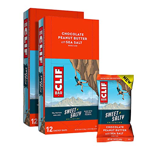 CLIF BAR - Sweet & Salty Energy Bars - Chocolate Peanut Butter - (2.4 Ounce Protein Bars, 24 Count)