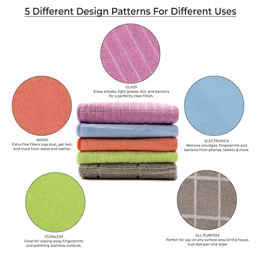 Image of Cutting EDGE 200-300 GSM High Performance Kitchen Towel, 30x30cm(Set of 5) | Material: 200-300 GSM Microfiber, High Performance Kitchen Towel, Ideal for Kitchen & Appliance Cleaning