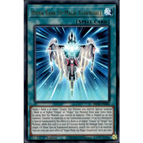 Yugioh Singles BROL-EN060 1st Ed Hyper Rank-Up-Magic Utopiforce Ultra Rare Card Brothers of Legend Single Card