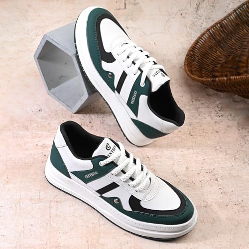 Image of Centrino Low-Top Sneakers for Men | Casual Shoes for Man Stylish | Lightweight Lace-Up Canvas Walking Shoes | Cushioned Insole | Breathable Comfortable Anti-Skid Sole | Trendy Mens Sneaker Shoes Daily (9536)