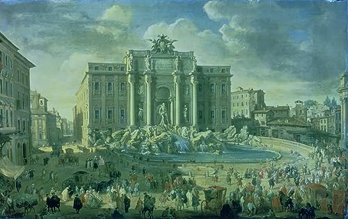 Peinture sur toile Fontaine de Trevi pour décorer une chambre nordique