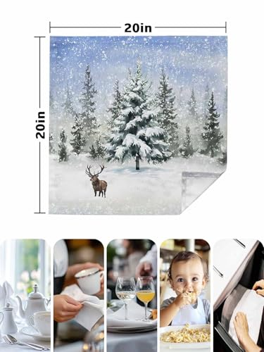 Servilletas de Tela Navidad Set x4 50x50 cm Lavables miniatura 7