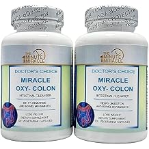 Miracle Oxy-Colon Cleanse Vegan Colon Cleanser - 2 Bottles - 120 Vegatarian Capsules Per Bottle