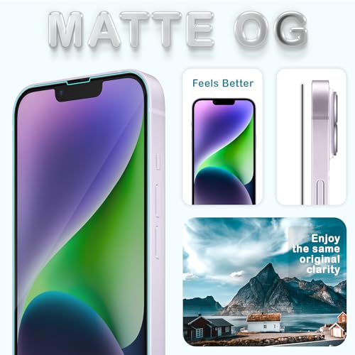 Image of FIRST MART Military-Grade Matte Anti-Glare Tempered Glass for iPhone 14 Plus and iPhone 13 Pro Max (6.7 Inch) With Installation Kit | Edge to Edge Coverage |Anti Glare, Bubble-Free [2 Pack]