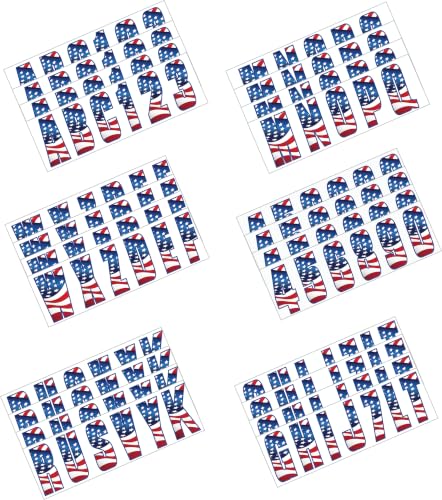 Image of Hardline Products USA 250th Anniversary Series 350 Boat Registration Decal Kit - Red, White & Blue, 3-Inch - Marine Vinyl - Fits Boats, PWC, Pontoons - Custom Pre-Spaced Kit - Made in USA