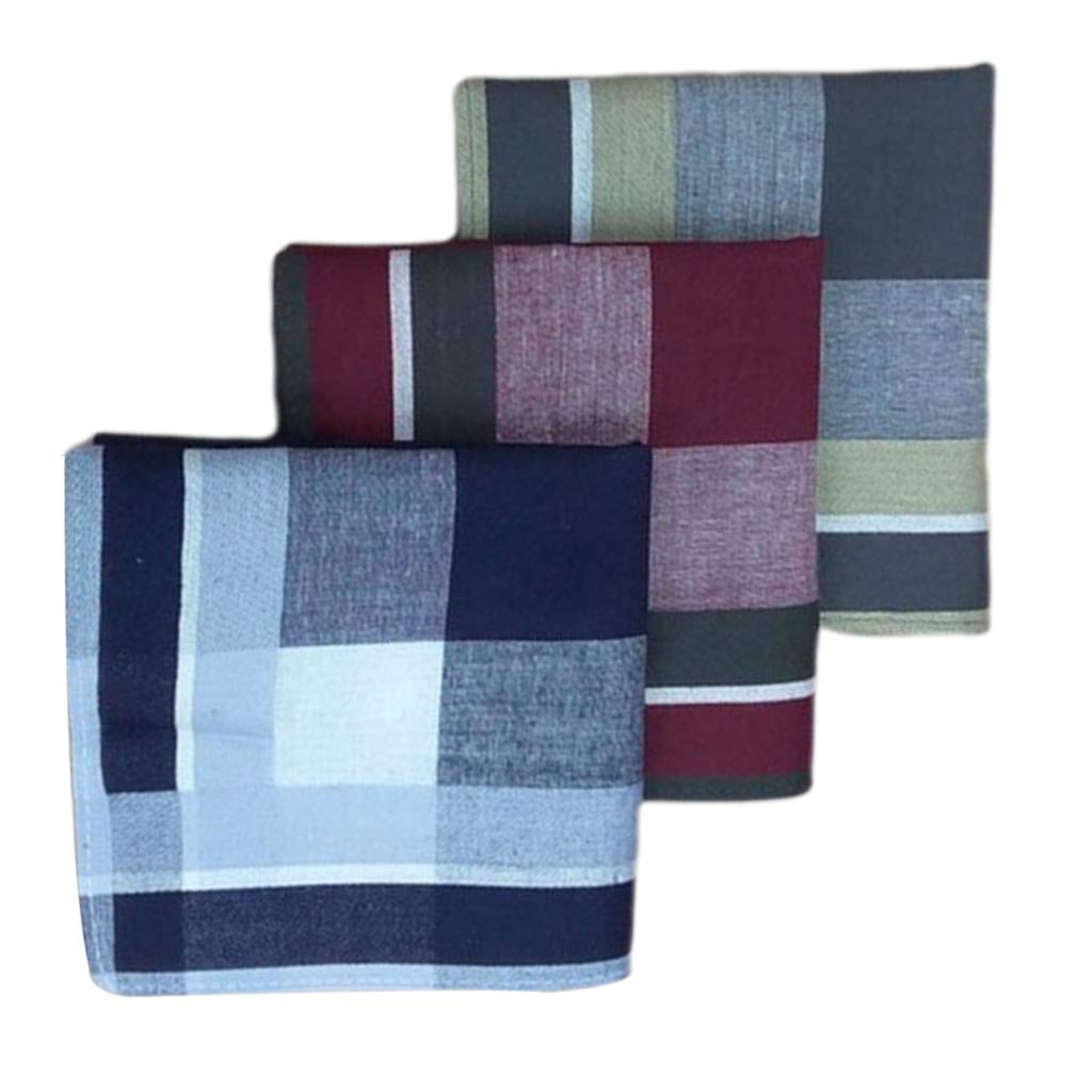 12x 100% Baumwolle Plaid Taschentücher Taschentuch Einstecktuch Stofftaschentücher 40cm für Männer Frauen